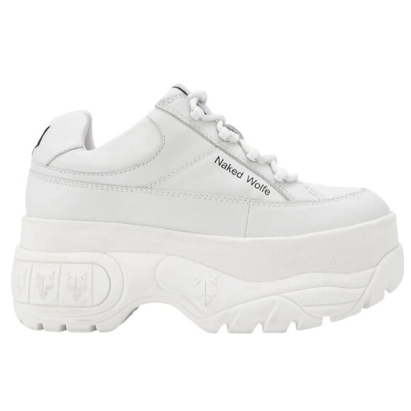Naked Wolfe White Chunky Platform Sneakers - Picture 1 of 16
